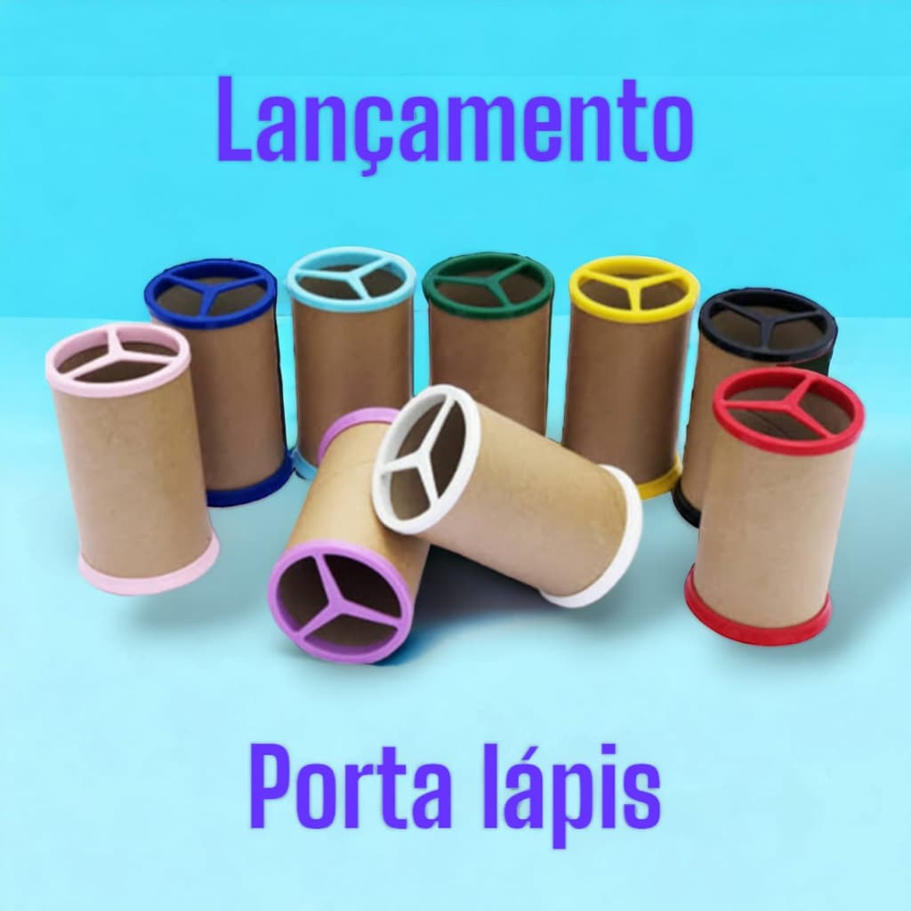 Porta Lápis 9,5x6 de papelão Kraft para personalizar  com 10 a 50 unidades