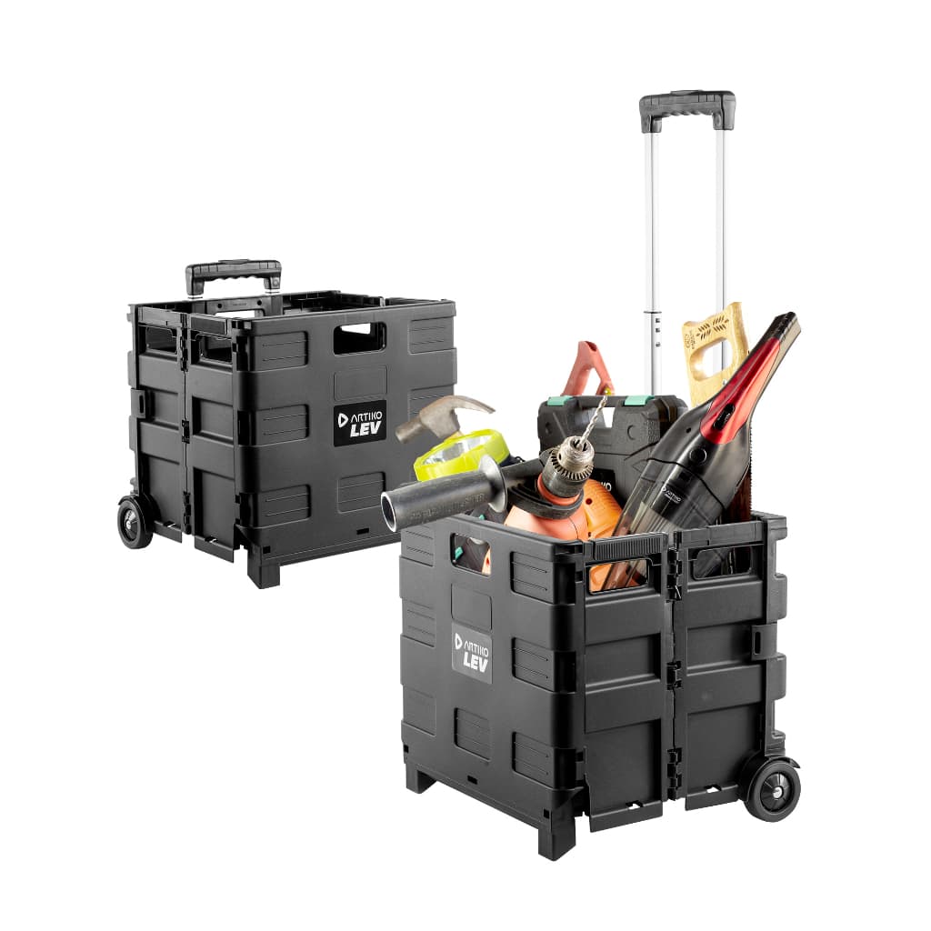 Carrinho Cesto de Compras Portátil Multiuso Dobrável Artiko Lev