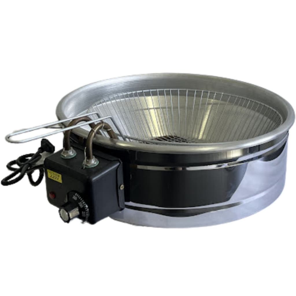Fritadeira elétrica tacho de 5 litros base em aço inoxidável 1500W 110 ou 220V com termostato