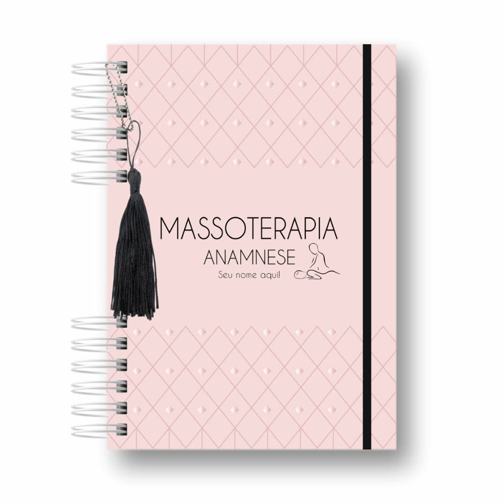 Caderno Anamnese Massoterapia capa com seu nome Promoção