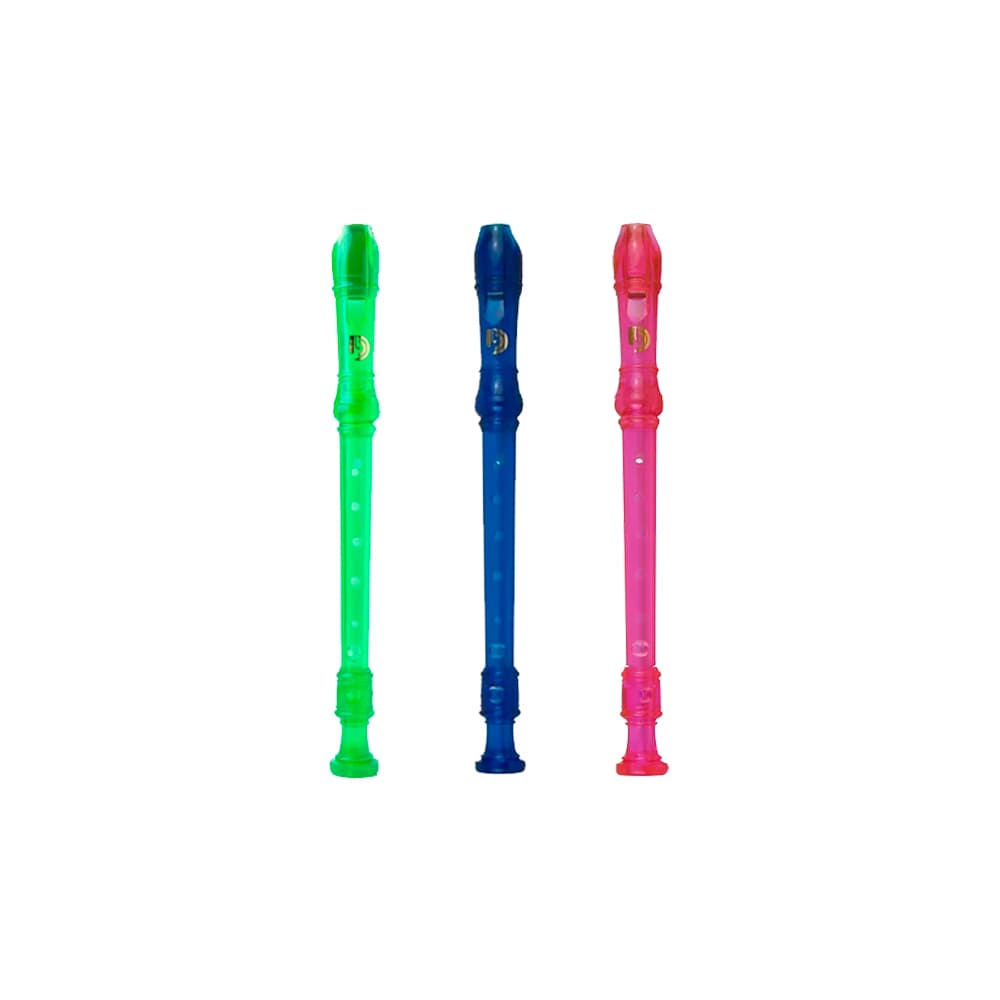 Flauta Doce Germânica Dolphin Color+ Capa+ Vareta De Limpeza COLORIDA