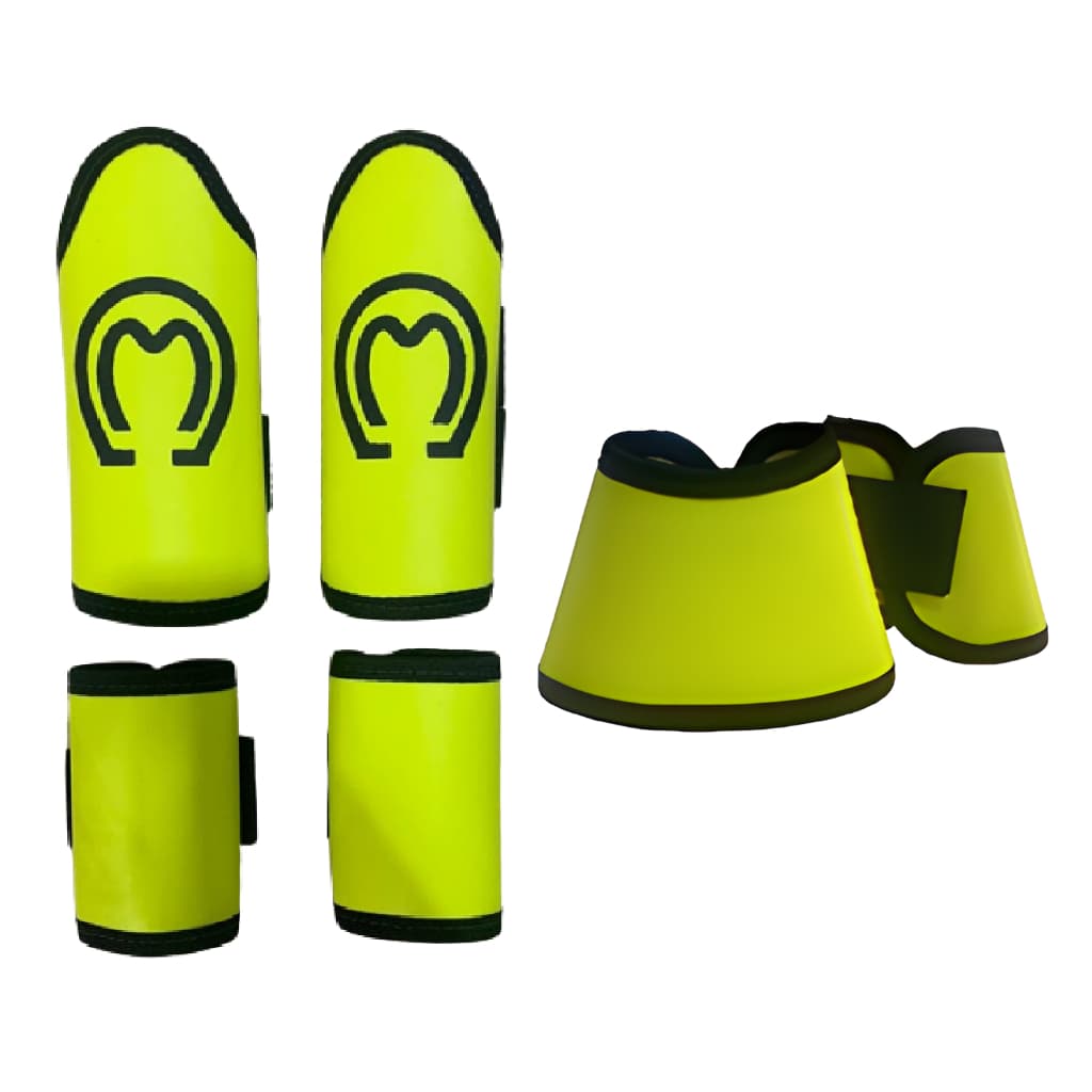 Kit Jogo de Caneleira para Cavalos 4 Peças Varias Cores + Par de Cloche Sintético para Casco!!