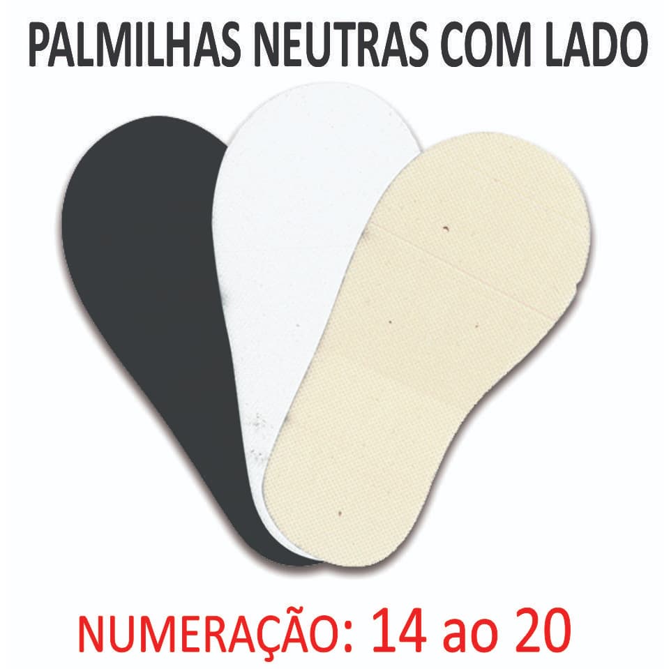 Palmilhas Neutras do (n°14 ao 20) - 10 Pares