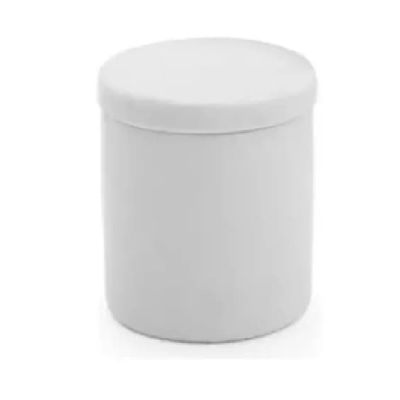 Pote G porcelana com tampa kit Higiene Bebê porta algodão cotonete