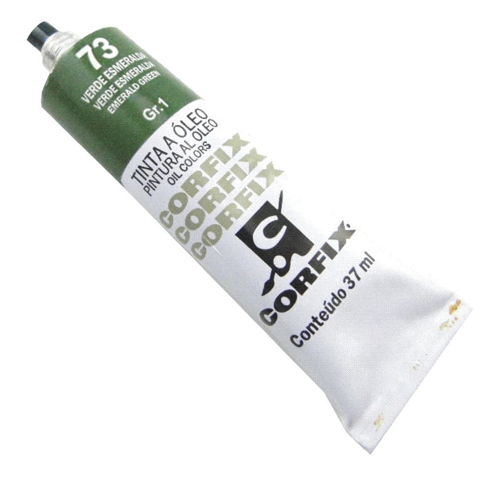 Tinta à Óleo para pintura em tela Corfix Bisnaga Gr.1 - 73 Verde Esmeralda
