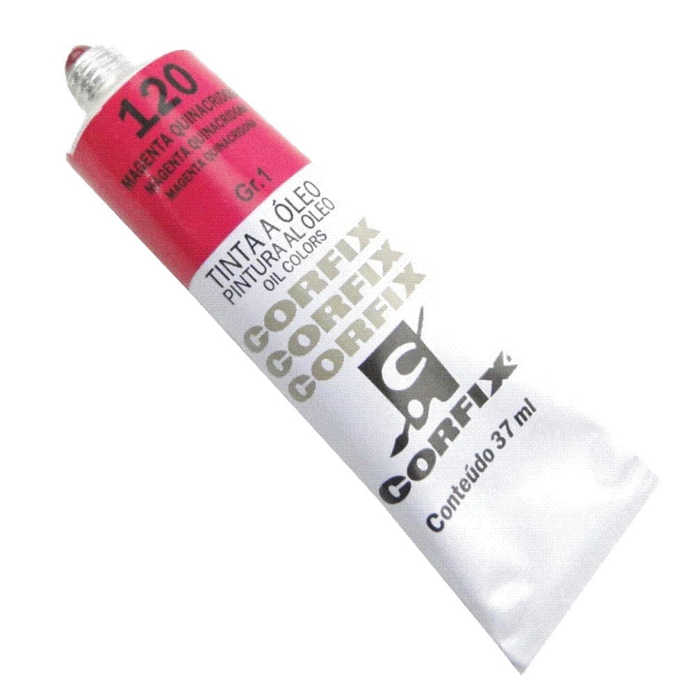 Tinta à Óleo para pintura em tela Corfix Bisnaga Gr.1 - 120 Magenta Quinacridona
