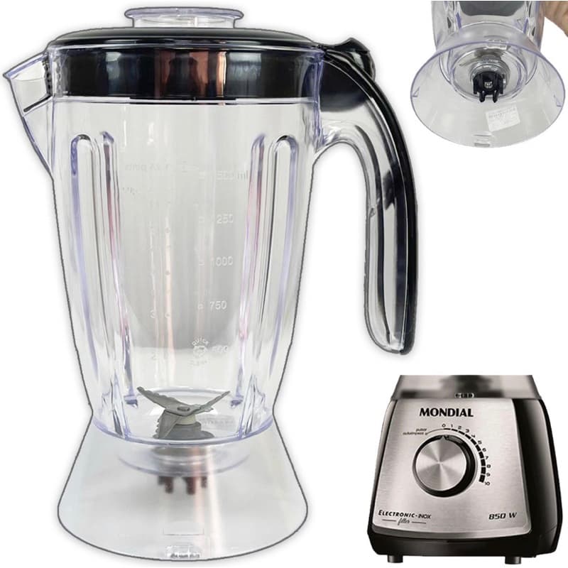 Copo Para Liquidificador Mondial Eletronic Inox 850w Acrílico