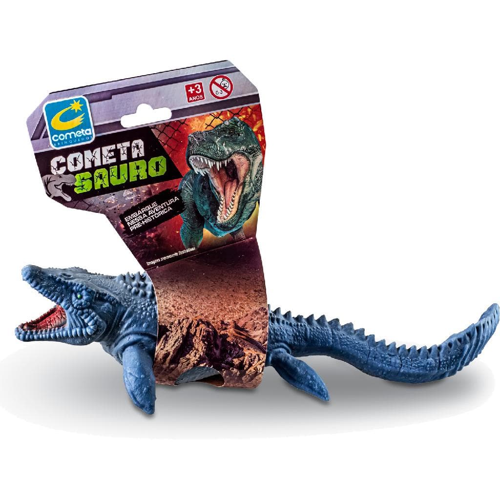 Dinossauro Brinquedo Mosassauro Infantil Dino Mossassauro  Vinil Macio Menino Menina 30 cm