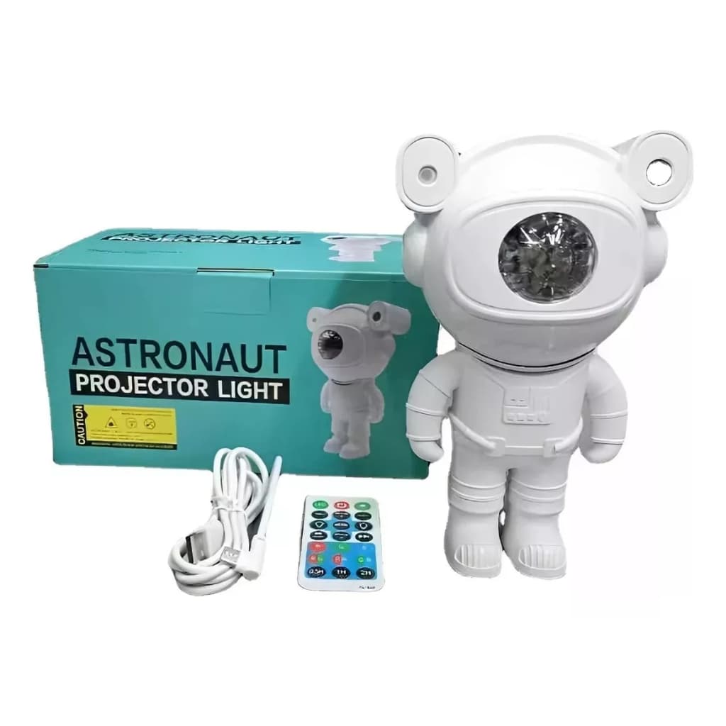 Projetor De Luz Noturna Galaxy Nebulosa Astronauta Com Bluetooth