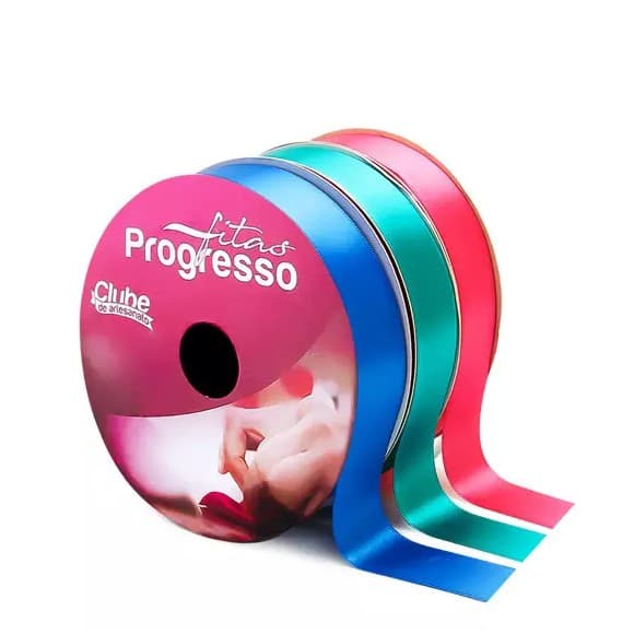 Fita de Cetim N°5 Lisa da Progresso com 22 MM - 5 METROS
