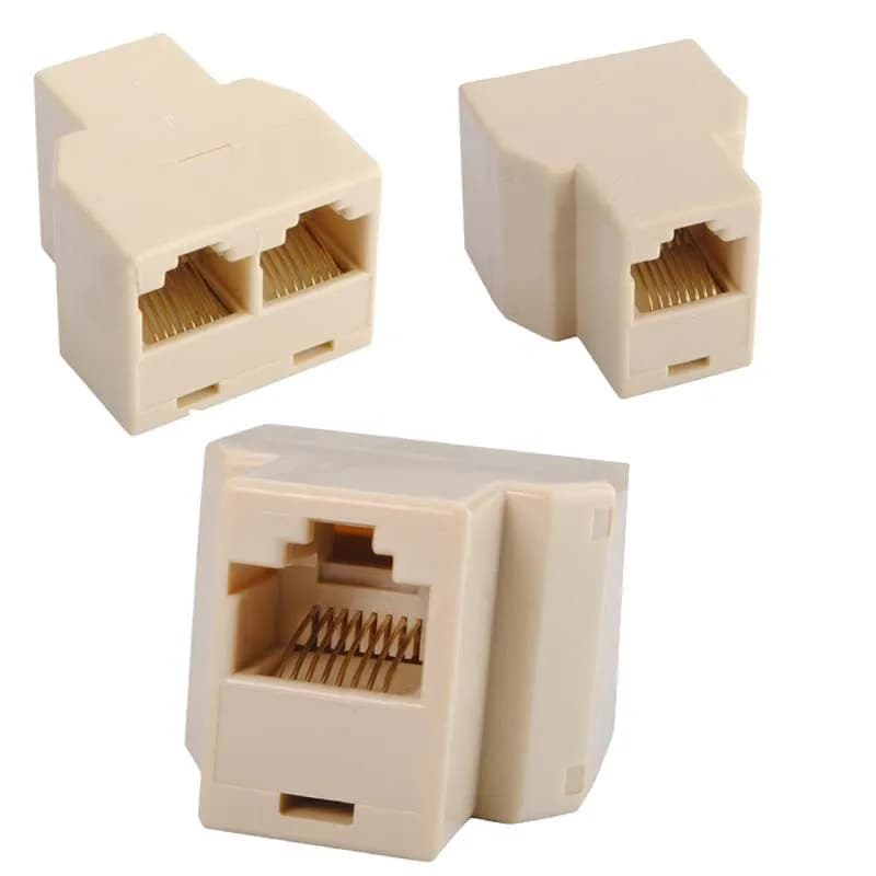 Adaptador Rj45 Duplo 1 Fêmea X 2 Fêmeas 1 Unidade