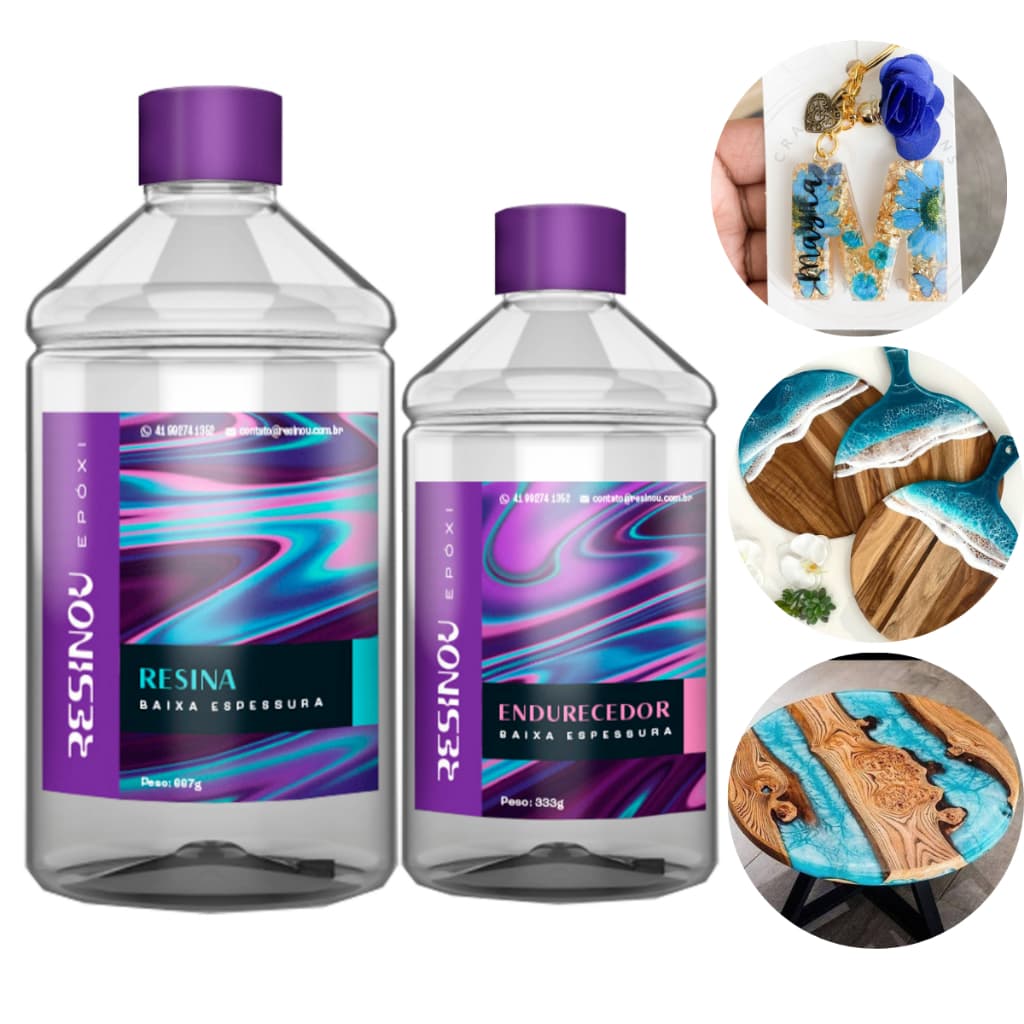 RESINA EPOXI cristal para madeira mesa tabua artesanato porcelanato liquido