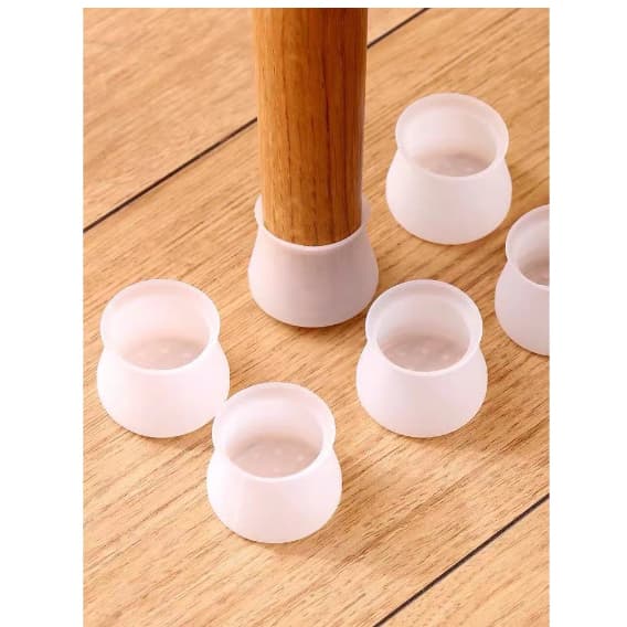 Kit C 12/24 Protetor de Silicone para Pés de Cadeira e Mesa Pés Pezinho Redondo