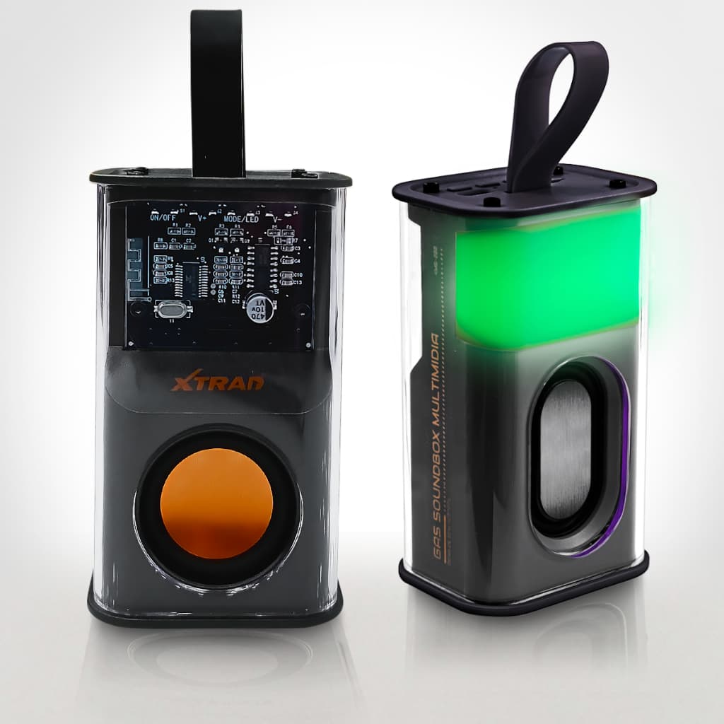 Caixa de som Bluetooth Portátil Luz Rgb Gas Station KMS-222