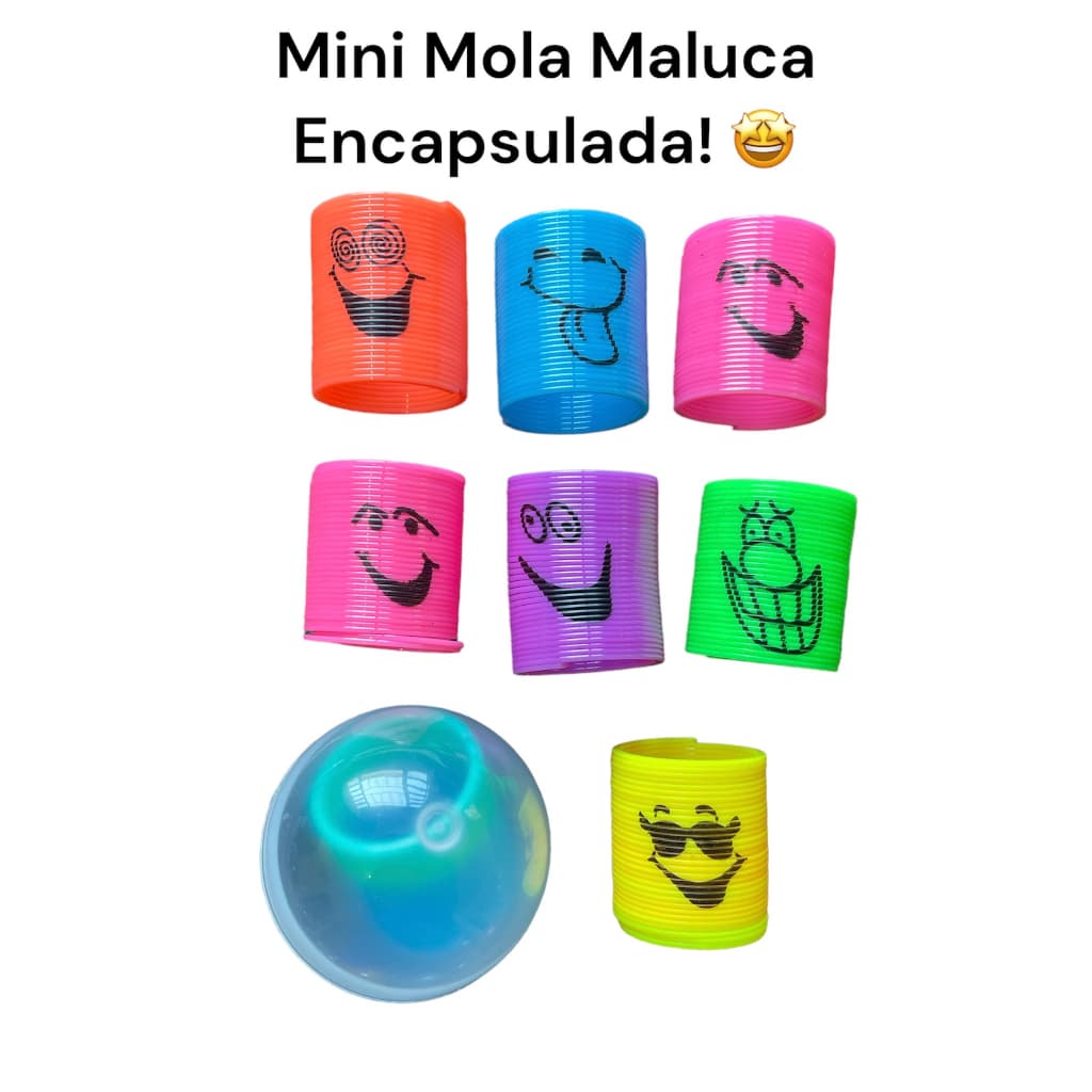05/12 UN Brinquedo Mini Mola Maluca. Saquinho Surpresa Mini Mola Maluca. Ideal para lembrancinhas de Festas