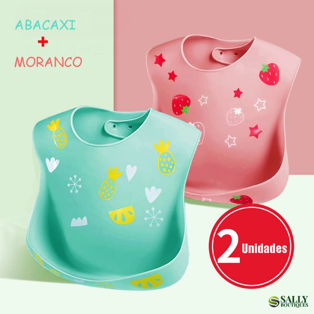 Babador Silicone Infantil  Bandana Impermeável Para Bebê Migalhas Menina Blw Menino Bibs