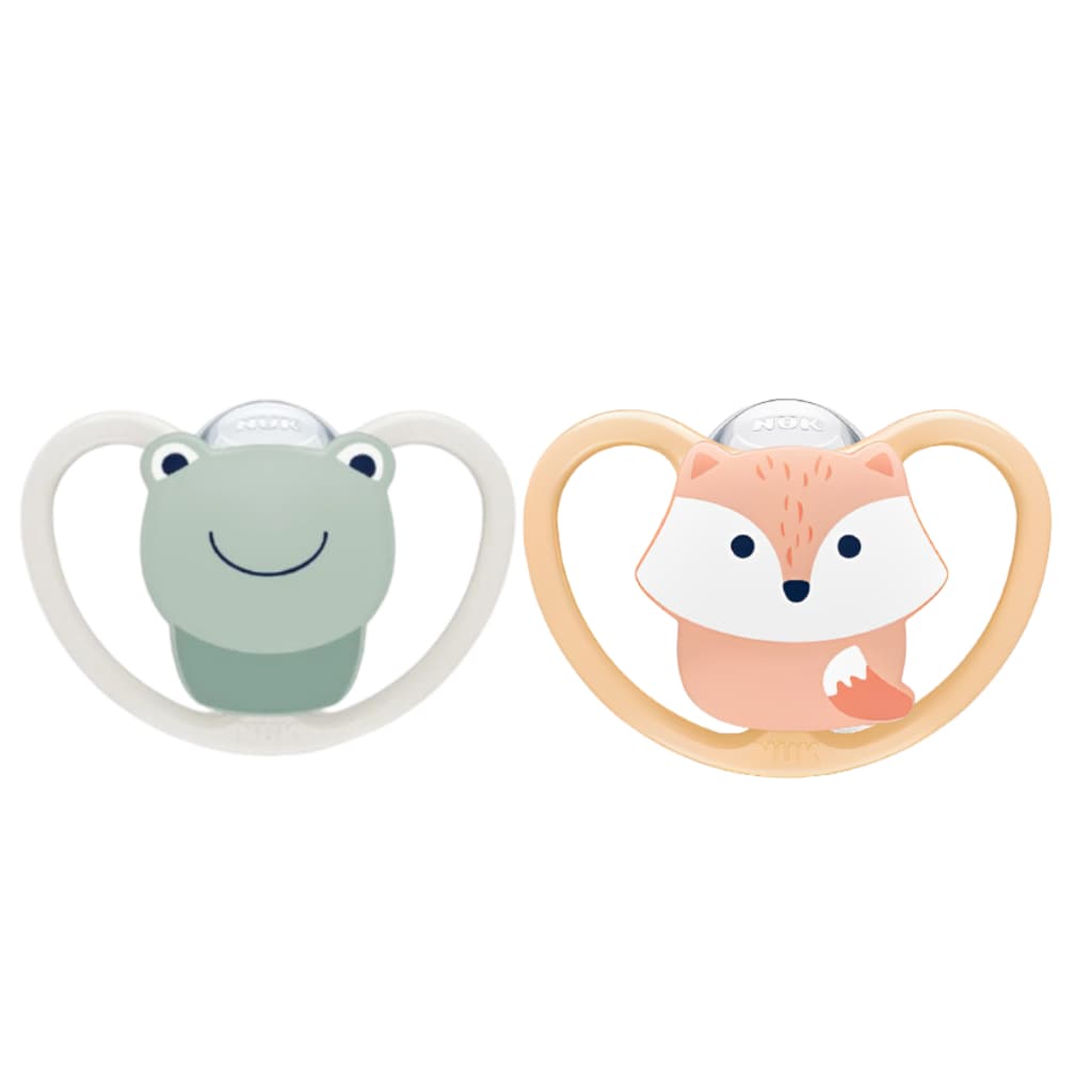 Chupeta Nuk Space Bichinhos Ortodôntica Bico Silicone Oral fit 2.0 Estojo Esterilizável 0-6 meses
