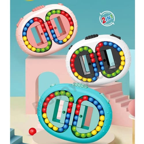 Cubo De Feijão Mágico Brinquedos Girando Descompressão Beads Puzzle Cubo Mágico Crianças Anti-Stress