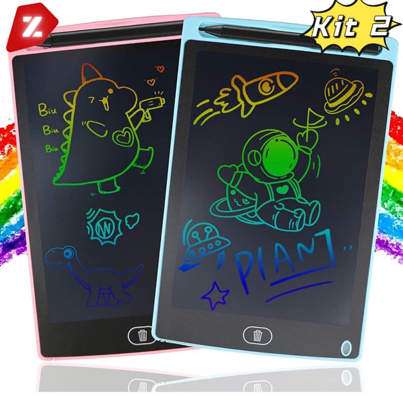 Lousa Mágica LCD Infantil Tablet de Escrever e Desenhar 8.5/10/12'' Brinquedo Menina/Menino