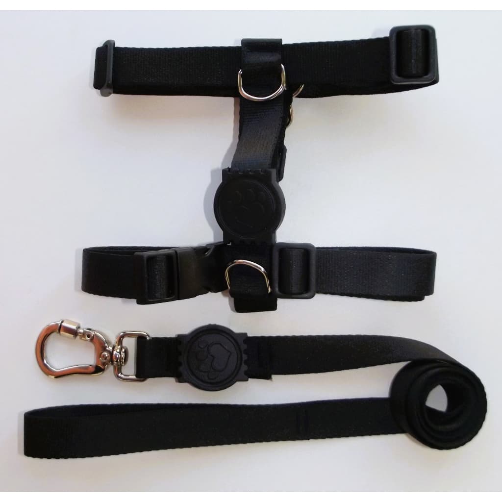 Peitoral H Anti-puxão Preto  para cachorro