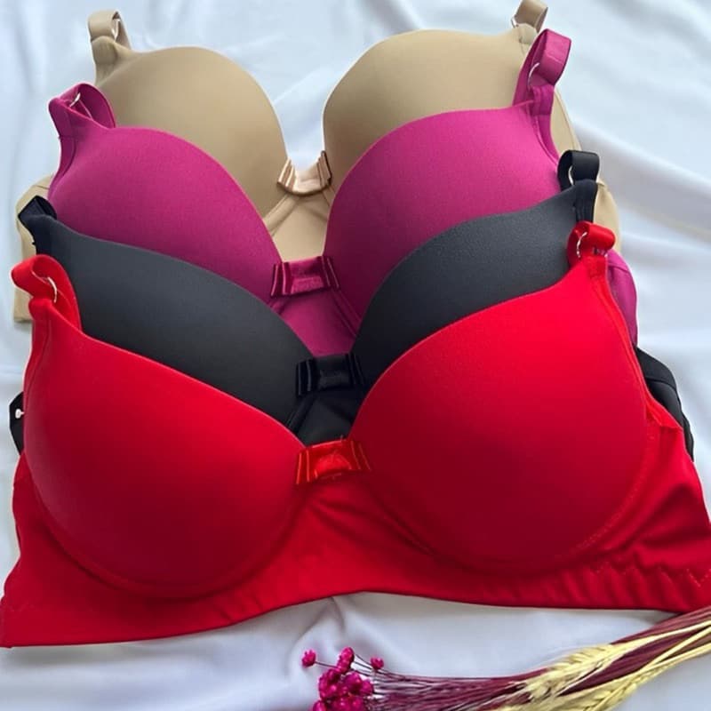 Kit C/4 ou 2 Sutiã Básico Reforçado Com Bojo Do P Ao Gg Direto da Fábrica