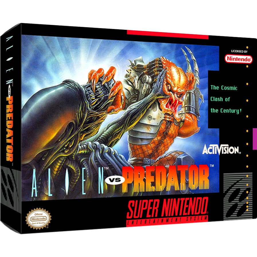 Alien vs Predator com caixa e manual Super Nintendo Novo