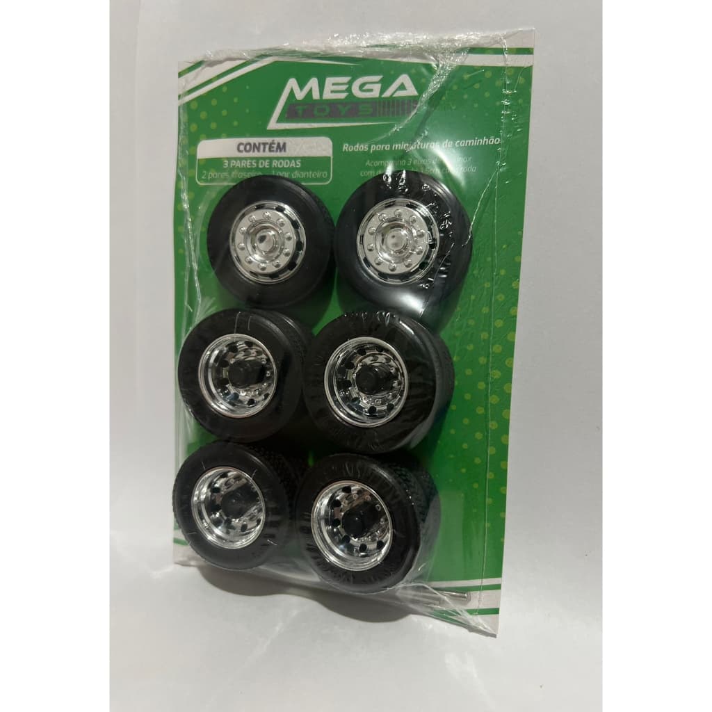 Kit 3 Pares de Rodas com dianteira Alcoa , escala 1/32