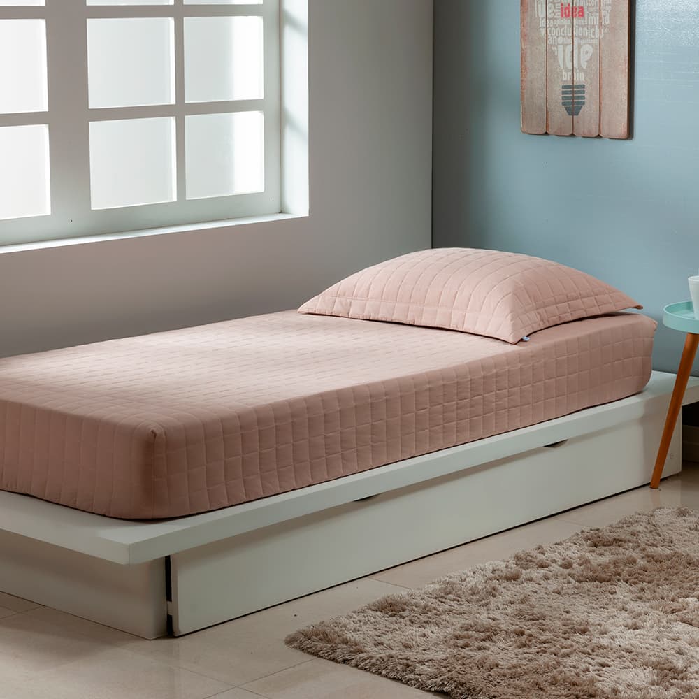 Colcha Solteiro Zapt Zum 200 Fios 100% Algodão 02 Peças