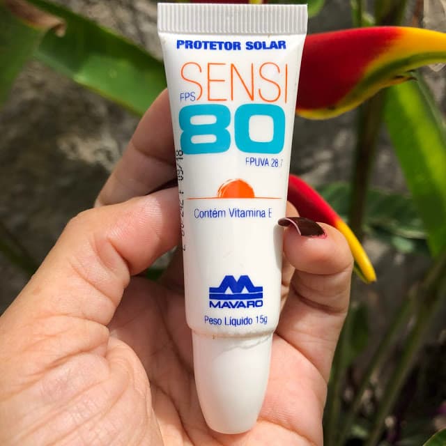 Protetor Labial sem cor FPS 80 Protetor Solar Sensi Mavaro
