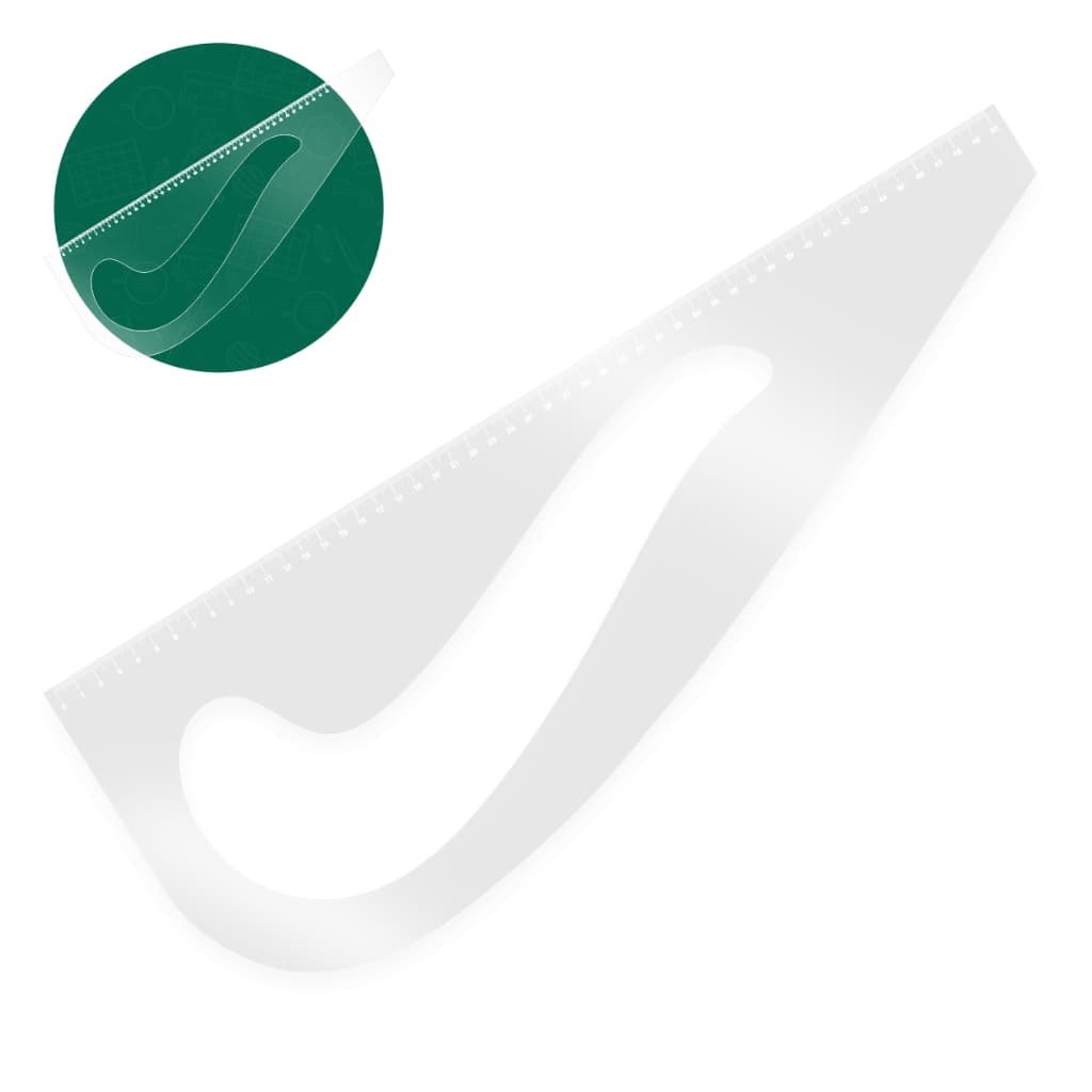 Regua Corte E Costura Modelagem Alfaiate Esquadro 50 Cm Acrílico Patchwork