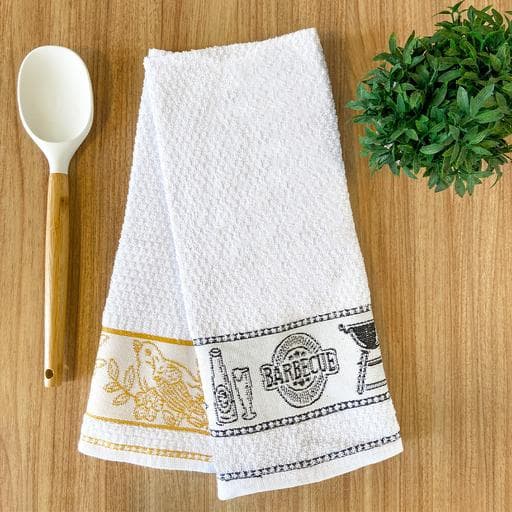 Pano De Prato  Premium Kit Com 6 Peças Panos de Copa 100% Algodão Gourmet Atoalhado