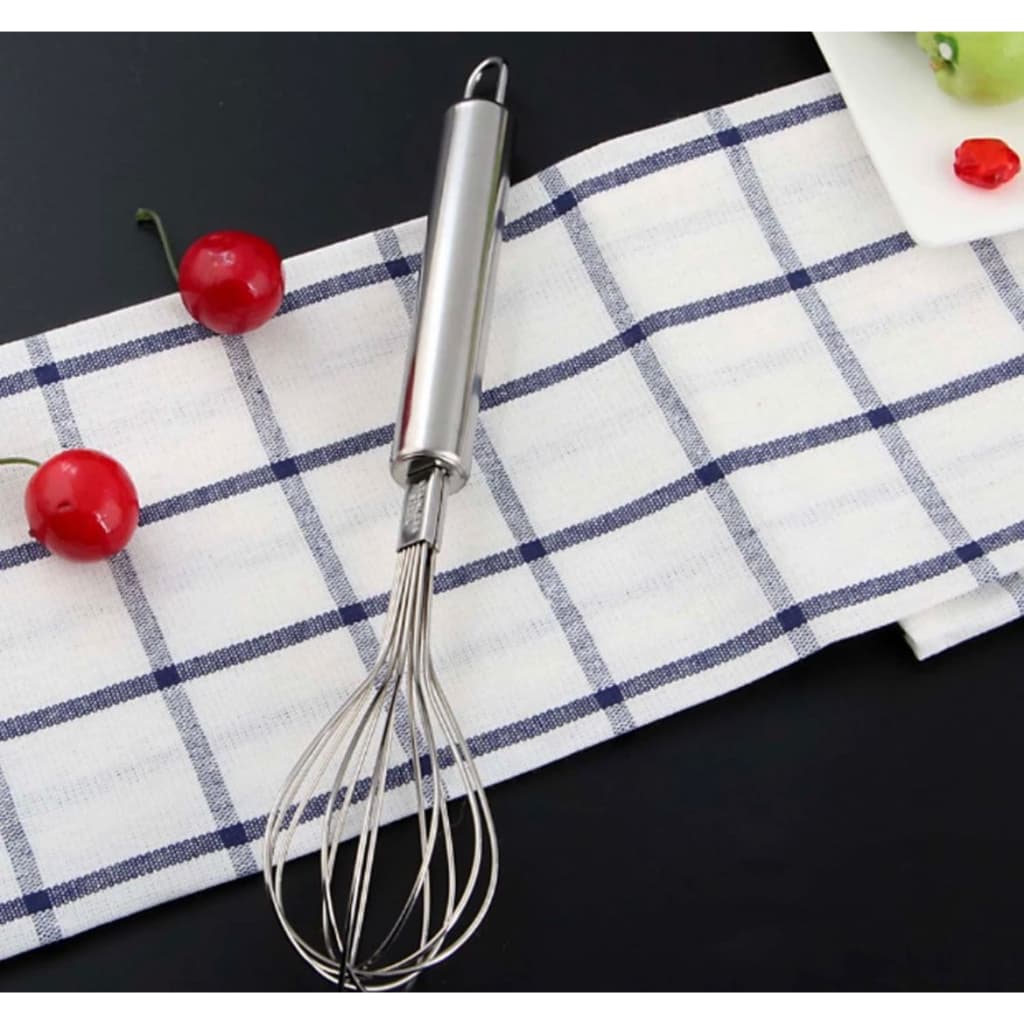 Batedor Batedores Fuê 25Cm de Ovo Ovos Misturador Fouet Confeitaria Inox Grande Reforçado