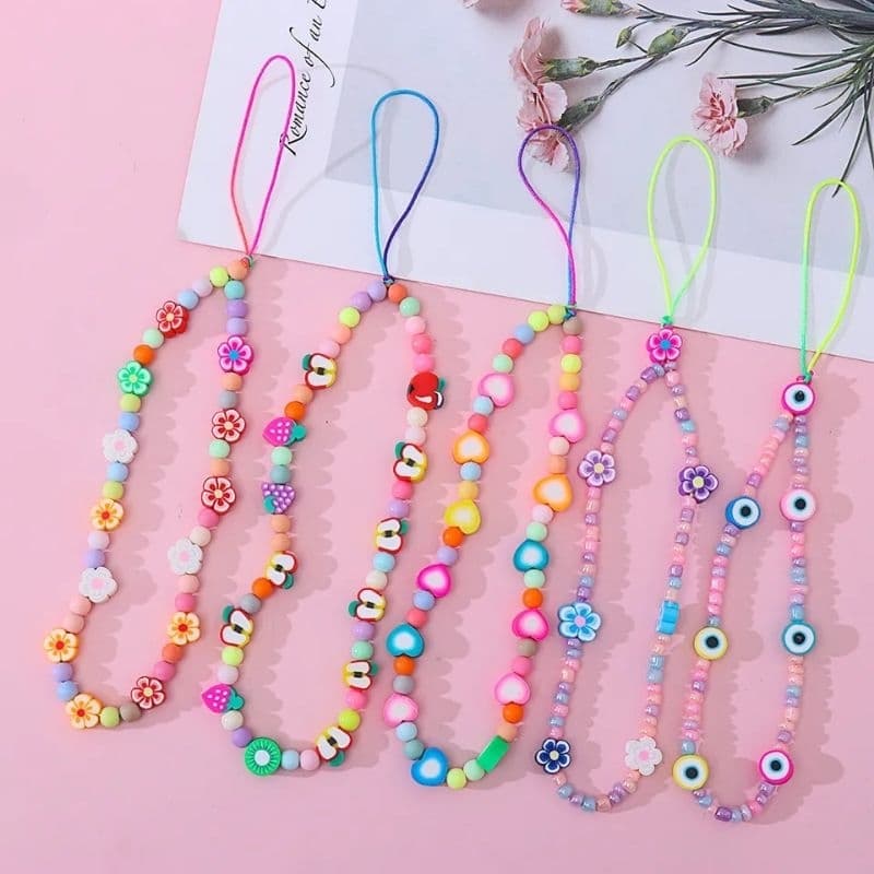 Strap Phone de Miçangas Cordinhas de Celular