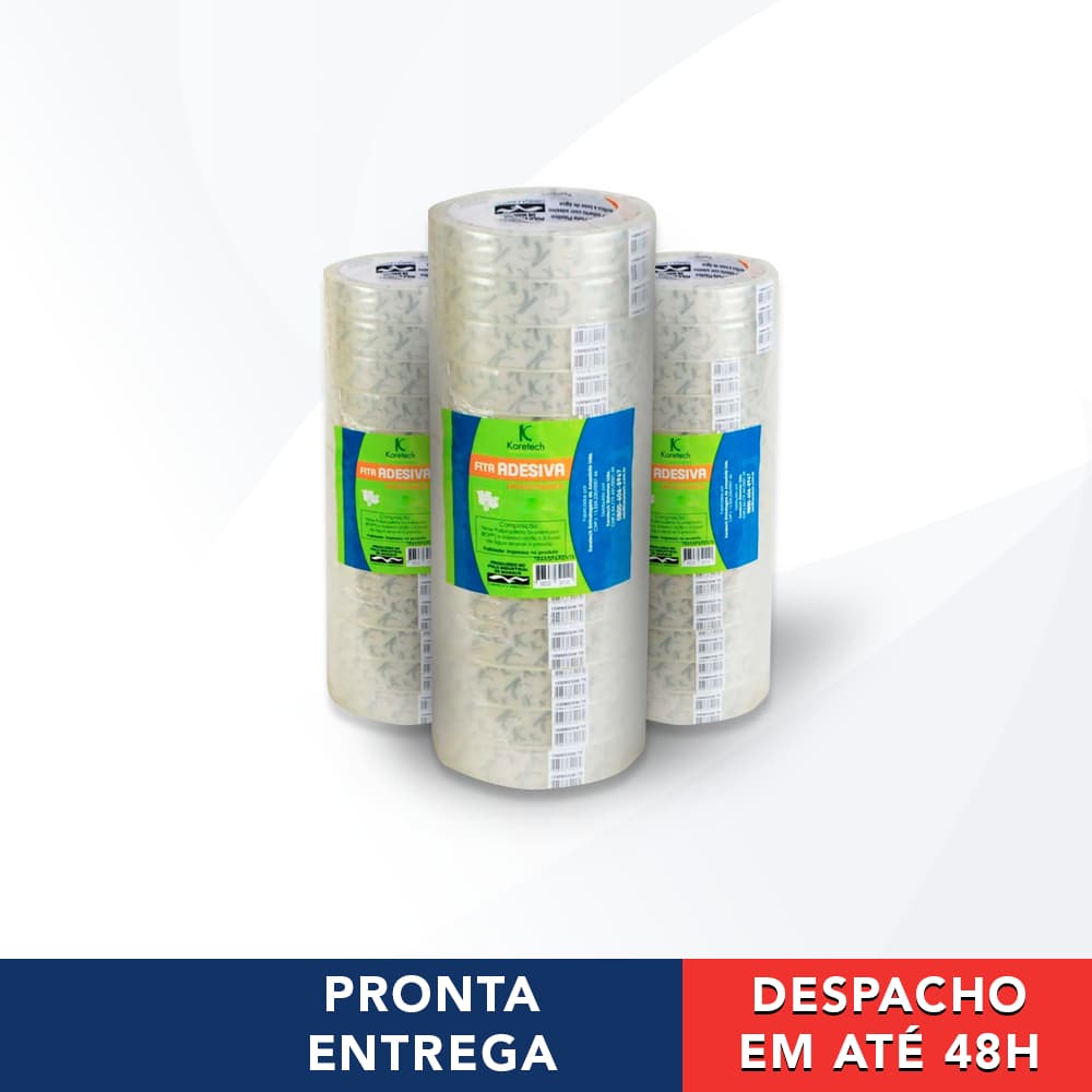10 Fitas Adesivas 12x10 Finas Pequenas Transparente - Koretech