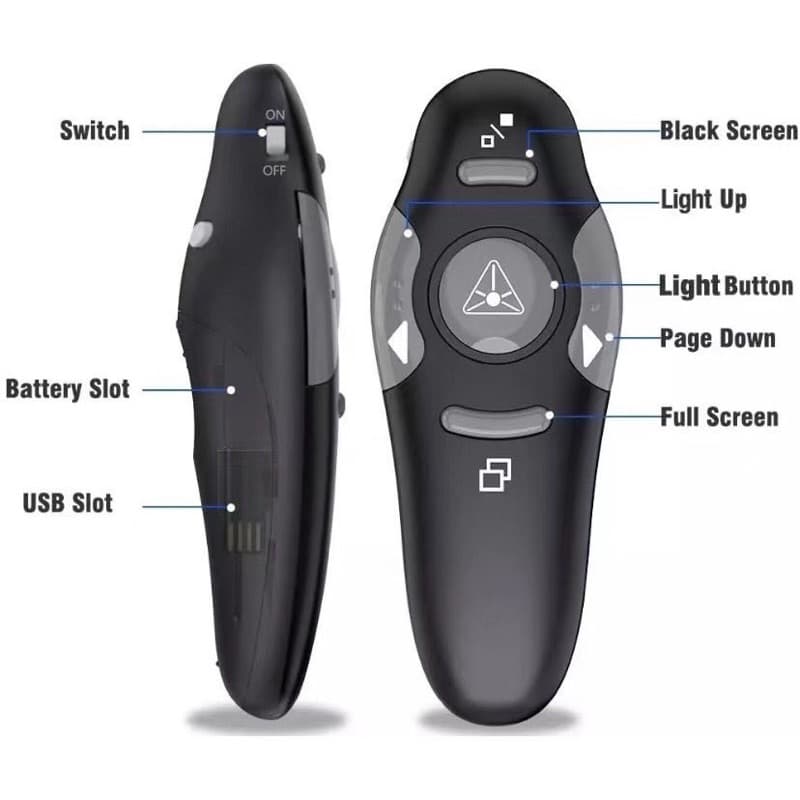 Caneta Laser Controle Sem Fio Power Point Apresentador Slide