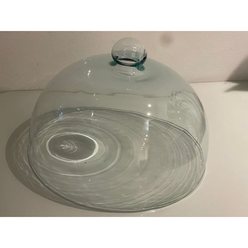 Tampa De Vidro Para Boleira Porta Bolo 28 cm Lirio Pluma Vitazza