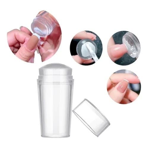 Carimbo De Unha P/ Francesinha Silicone Transparente