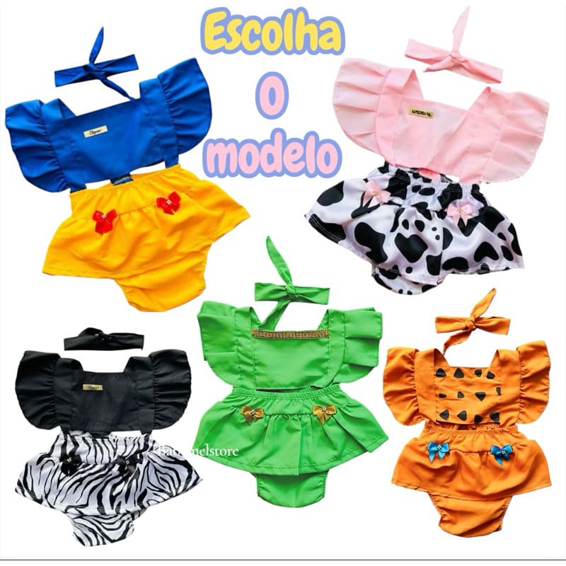Romper Body turbante Melhores temas Meninas envio imediato mesversario