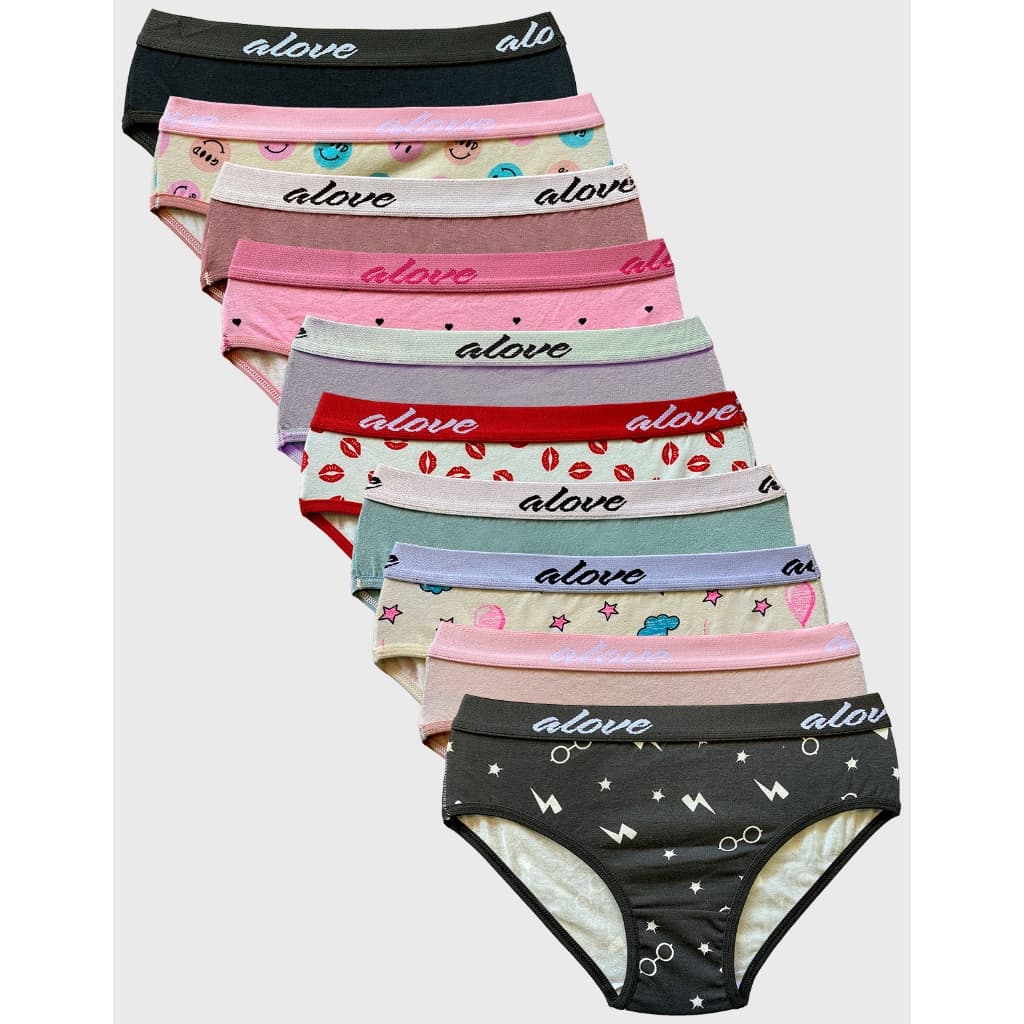 Kit 10 Calcinhas Infanto Juvenil Algodão – Macias, Antialérgicas e de Alta Durabilidade