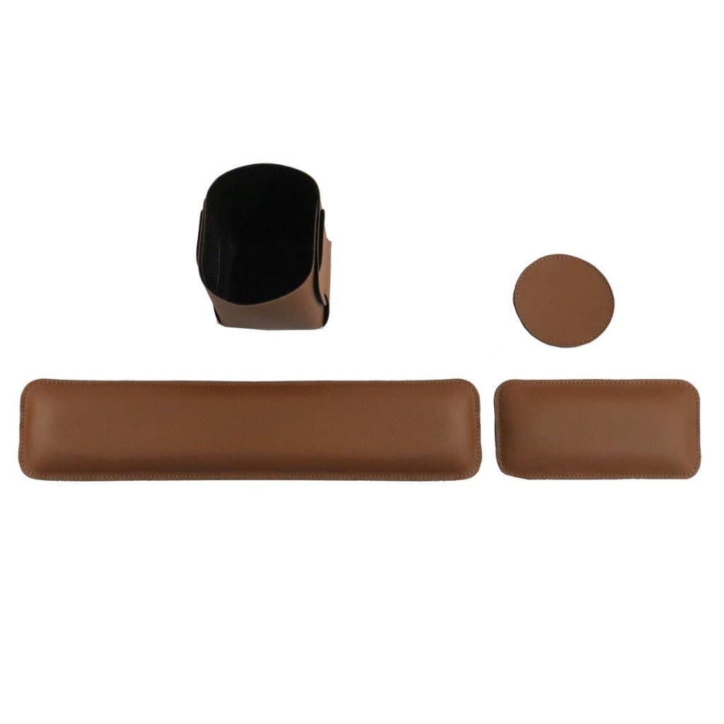 Kit (4peças)Apoio Mousepad + Apoio Ergonômico Punho De Teclado Home Office+Porta Caneta+Porta Copo