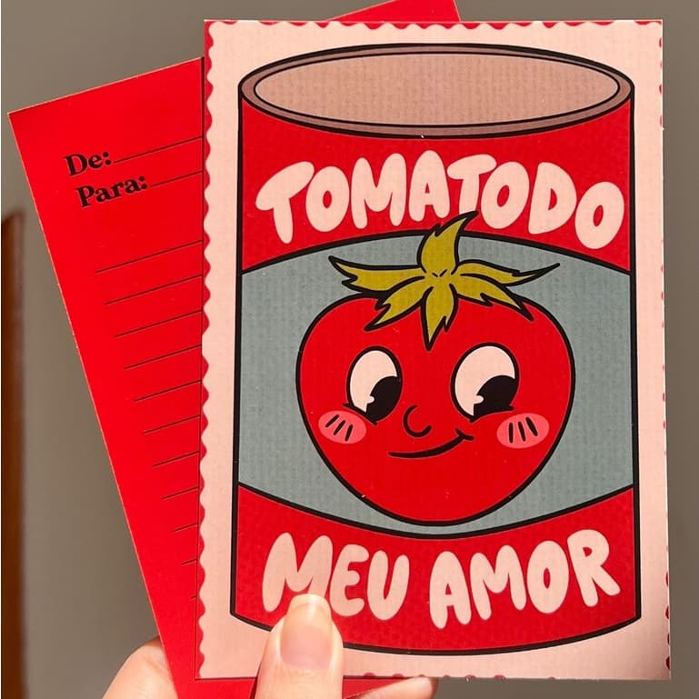 Cartão Hippie Tomatodo meu Amor
