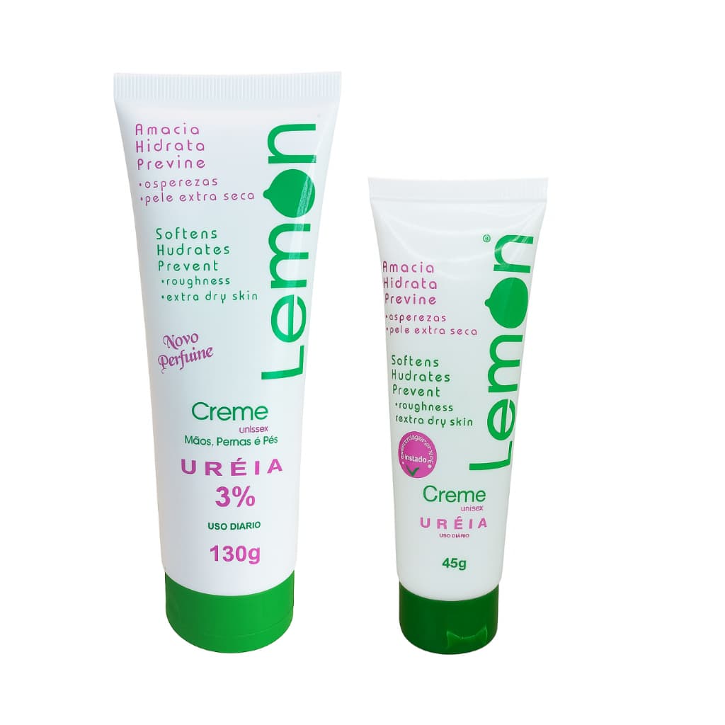 Creme Lemon Ureia 3% Hidratante Mãos Pernas E Pés