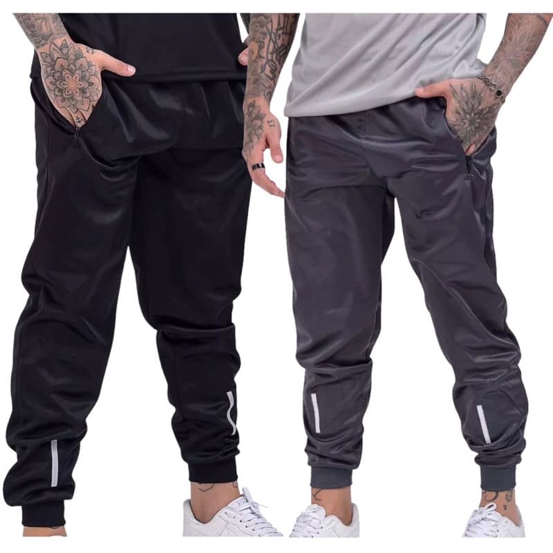 CALÇA JOGGER FEMININA E MASCULINA UNISSEX REFLETIVO KIT COM 4 PROMOÇÃO