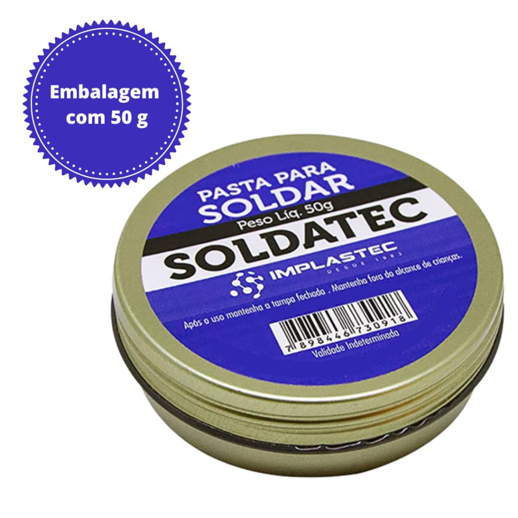 Pasta De Solda Soldatec Da Implastec 50 Gramas