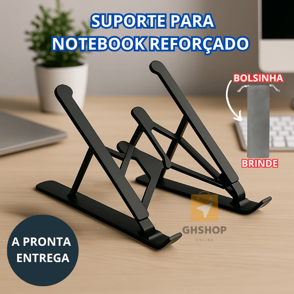 Suporte Base Para Notebook Mesa Apoio Tablet Portatil com Regulagem Dobravel