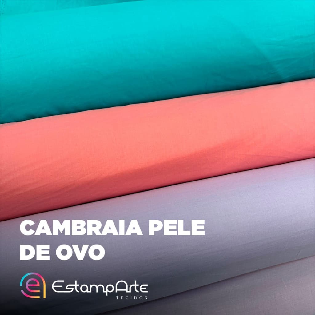 Tecido Cambraia Pele de Ovo 100% Algodão  Moda  Artesanato Decoração Vestido Forro