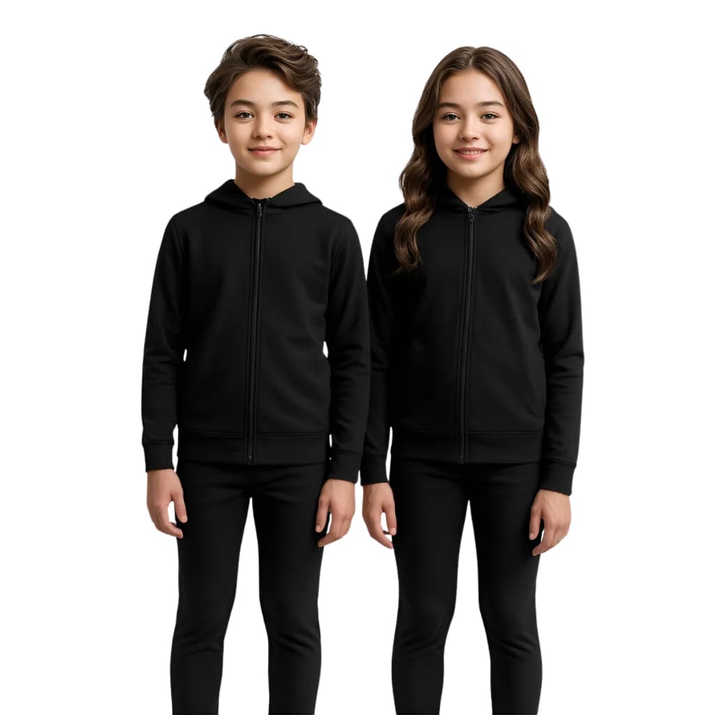 Conjunto Jaqueta Segunda Pele Com Capuz Infantil + Calça Com Bolso