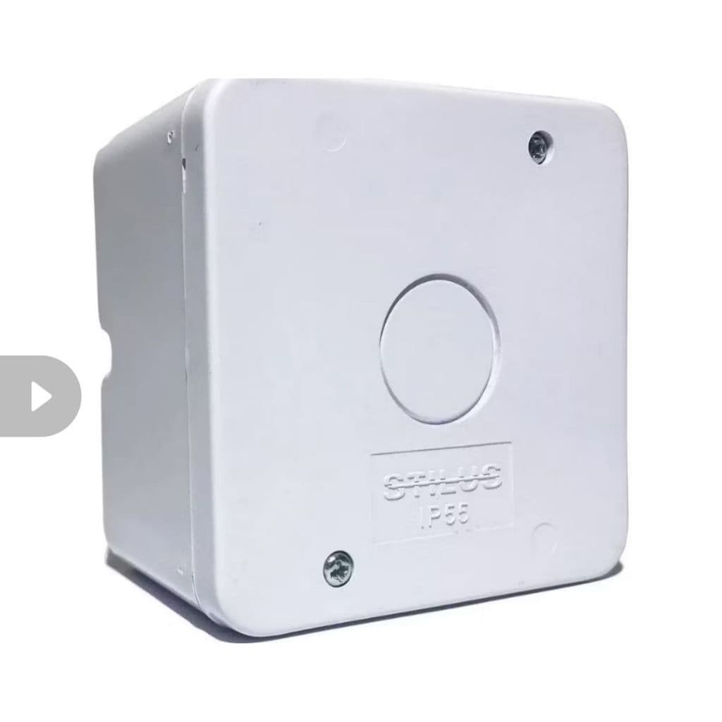 Caixa plástisca organixadora p/ câmeras cftv c/ parafuso e vedaçao stilus