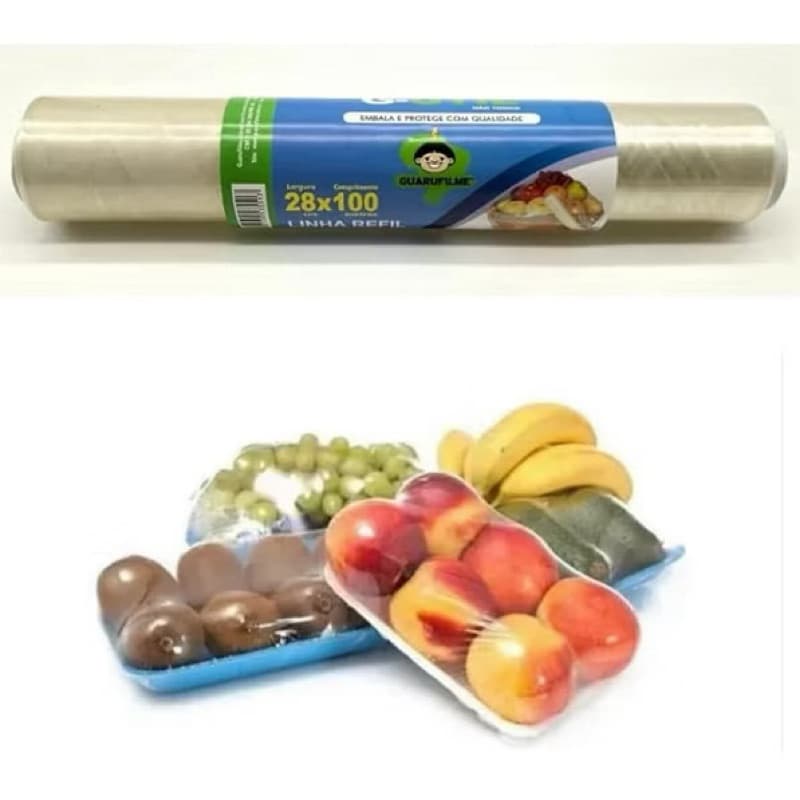 Rolo Filme Pvc films 28x100 Metros Bobina Transparente