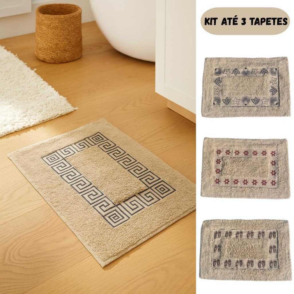 Tapetes Retangular 60x40cm Macio e  Multiuso para Casa, sala, cozinha, banheiro e quarto